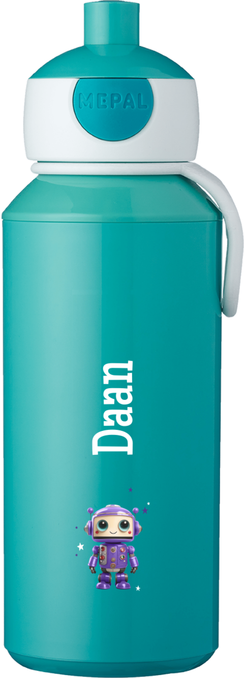Mepal pop-up drinkfles Campus met naam en robot