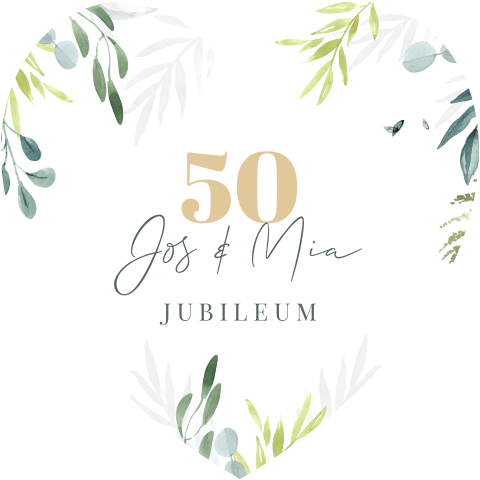 Jubileumkaart 50 jaar hart