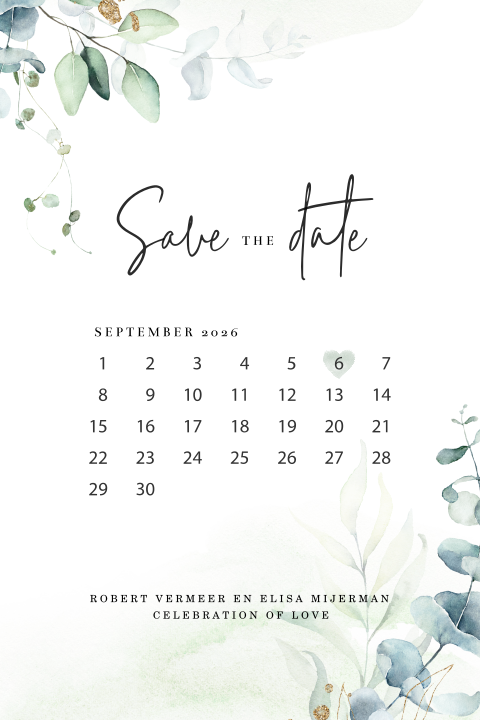 Goedkope save the date kaartjes van Blijkaartje