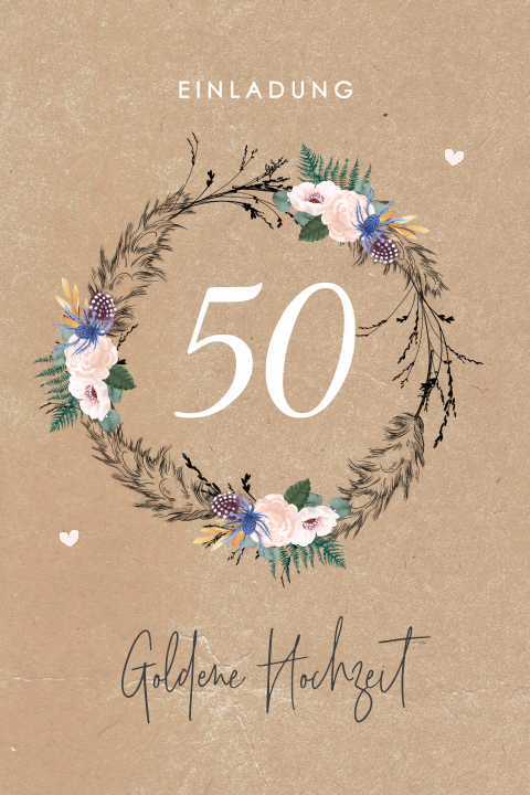 Goldhochzeit Suche Sprüche Für Einladung Zur Goldenen Hochzeit Einladung zur goldenen Hochzeit mit Foto und Ornamenten