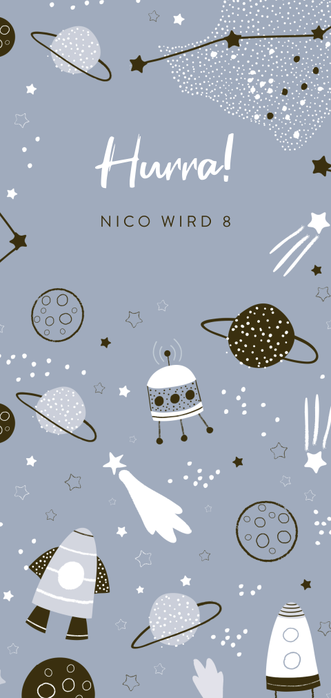 KindergeburtstagEinladung Universum