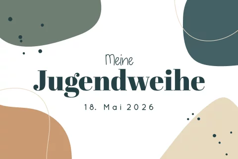  Einladung zur Jugendweihe mit Farbflächen Motiv 