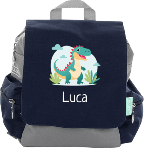 Rucksack Adventure mit Name und Dino